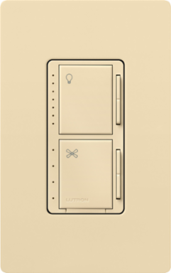 Maestro LED+ Dimmer & 4-Speed Fan Control 75W/250W, 1.5A, Ivory