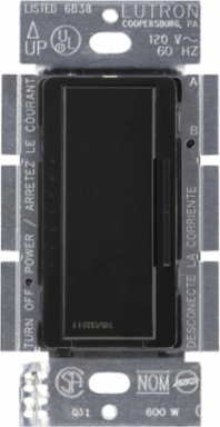 Maestro 600W Electronic Low Voltage Dimmer - Multi-Location, Glossy Black