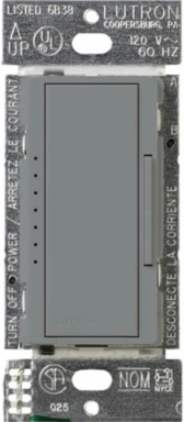 Maestro 600W Low Voltage Digital Fade Dimmer, Gloss Finish, 120V