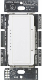 600W Digital Fade Low Voltage Dimmer, Multi-Location, Glossy Finish, White