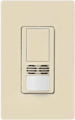 Maestro Dual-Tech Motion Sensor Switch 6A Light Almond, 180-Degree Coverage