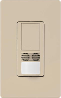 Maestro Vacancy Sensor Switch, 180 Degree Field of View, 6A Lighting Control, Taupe