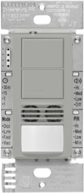 Maestro Dual-Circuit Motion Sensor 6A Gray, 180-Degree Field of View, Dual Sensing Technology