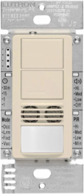 Maestro Dual-Tech Motion Sensor Switch, 6A, 180° Field of View, Light Almond