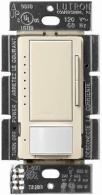 Maestro Dual Technology Vacancy Sensor Switch, 180 Field of View, 6A Load, Light Almond