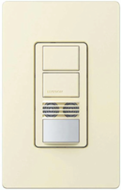 Maestro Dual Circuit Occupancy Sensor Switch - 6A Lighting Control, 900 ft2 Coverage, Almond