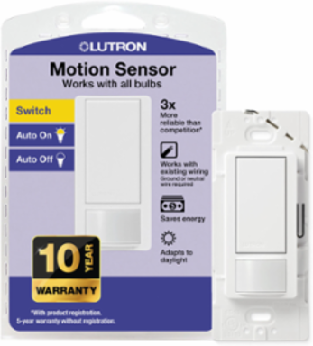 Maestro 2A Motion Sensor Switch, 180-Degree Field of View, White