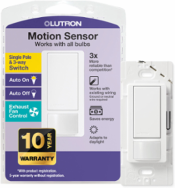 Maestro PIR Occupancy Sensor Switch, 5A Rating, 900 sq ft Coverage
