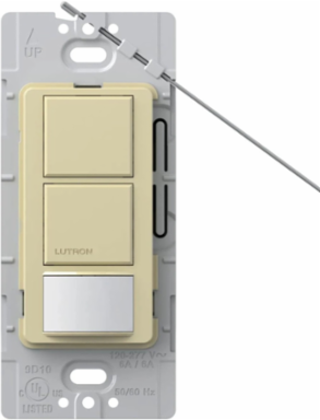 Maestro Dual Circuit Motion Sensor Switch 6A, 180-Degree Detection, Ivory Finish
