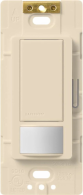 Maestro Vacancy Sensor Switch, 5A for Lighting, 180-Degree Field of View, Light Almond