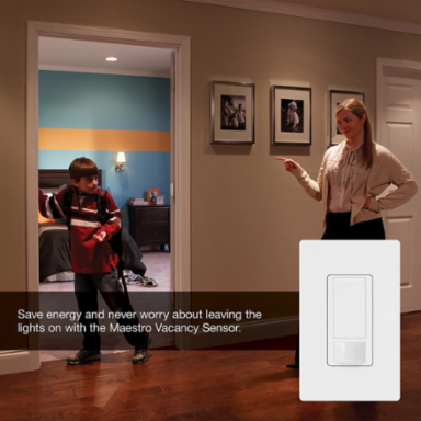 Maestro 5A Vacancy Sensor Switch, 900 sq ft Coverage, Satin Finish