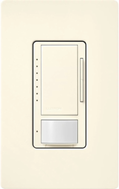 Maestro 0-10V Dimmer/Occupancy Sensor, 8A Load, Satin Biscuit Finish