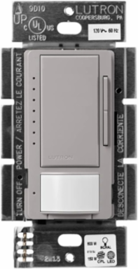 Maestro LED+ Motion Sensor Dimmer Switch, 150W LED/600W Incandescent, Gray