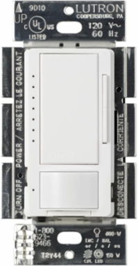 Maestro LED+ Motion Sensor Dimmer Switch, 600W Incandescent/150W LED, White