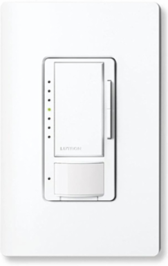 Maestro LED+ Vacancy Sensor Dimmer Switch, 150W LED/600W Incandescent, Snow Finish