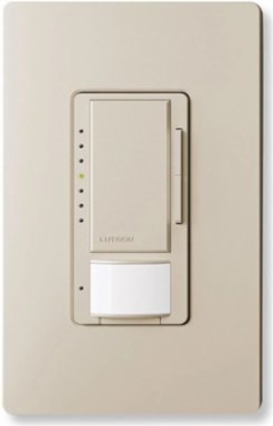 Maestro LED+ Vacancy Sensor Dimmer, 150W LED/600W Incandescent, Taupe