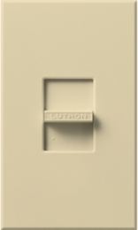 Slide-to-Off Dimmer for LED/Fluorescent Lighting Control, 1 Pole, 4.56 Inch, Matte Ivory