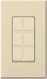 6-Port Frame with Blanks, Beige, Matte Finish, Plastic Material