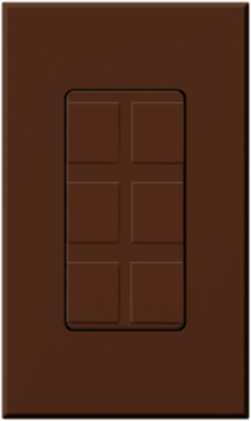 6-Port Wall Frame, Plastic Enclosure, Sienna Color, Surface Mount
