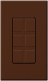 6-Port Wall Frame, Plastic Enclosure, Sienna Color, Surface Mount