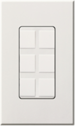 6-Port Frame with Blanks, White Matte Finish, Plastic Material