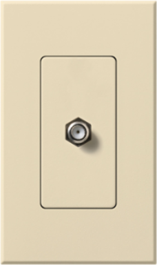 NOVA T Cable TV Jack Beige, F-style, 75-Ohm Coaxial, Matte Finish
