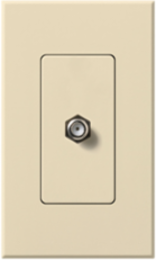 NOVA T Cable TV Jack Beige, F-style, 75-Ohm Coaxial, Matte Finish