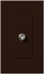 NOVA T Cable TV Jack - Brown, F-style, Single Port, 75-Ohm Coaxial