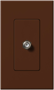 Sienna Cable TV Jack, Single Port, 75-Ohm Coaxial, Matte Finish