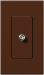 Sienna Cable TV Jack, Single Port, 75-Ohm Coaxial, Matte Finish