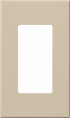 Architectural 1-Gang Wallplate, Taupe, 2.75 Inch x 4.56 Inch, Matte Finish