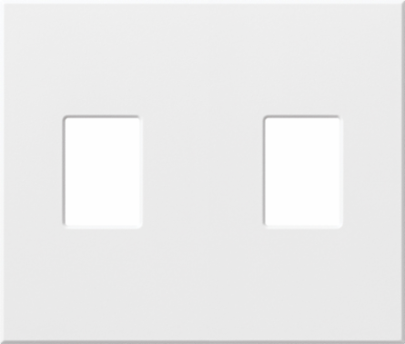 4-Gang Wallplate, Matte Finish, Gray, 4.56 x 8.45 Inch, Plastic
