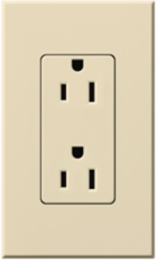 Beige 125V 15A Duplex Receptacle with Multi-Gang Alignment and Wallbox Mounting