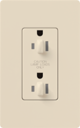 15 Amp Tamper Resistant Dual Dimming Receptacle, 125V, Light Almond, 4.56 Inch x 2.75 Inch