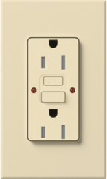 Tamper resistant, Self-testing GFCI receptacle, 15A in beige
