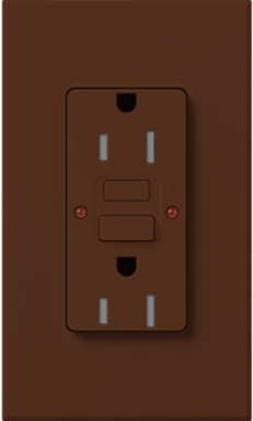 15A Self-Testing Tamper-Resistant GFCI Receptacle, Sienna Color, Wallbox Mount