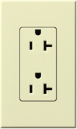Nova T Receptacle 20 Amp 125V Almond, Wallbox, NEMA 5-20R