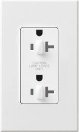 Tamper Resistant Dual Dimming Receptacle 20A 125V 2500W 4.56x2.75 Inch