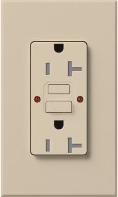 20A Tamper-Resistant Self-Testing GFCI Receptacle, Taupe, 2500W