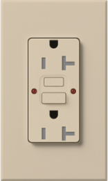 20A Tamper-Resistant Self-Testing GFCI Receptacle, Taupe, 2500W