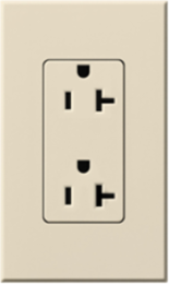 Duplex Receptacle 20 Amp Light Almond, 125V, Matte Finish, NEMA 5-20R