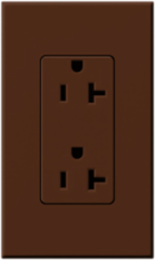 Duplex Receptacle 20 Amp, 125V, Sienna, 4.56 x 2.75 Inch, Plastic/Metal