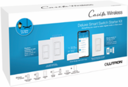 Caseta 2 Smart Switch Starter Kit, White, Controls Up to 600W