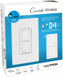 Caseta Smart Switch with Pico Remote, 600W Control, White Finish