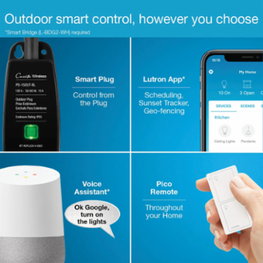 Weatherproof Outdoor Smart Plug, IP65 Rated, 120V, -4 to 122 F Temperature Range