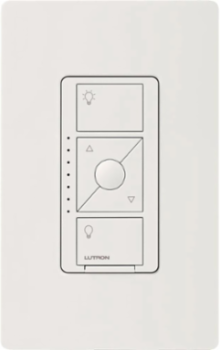 Caseta ELV+ Dimmer Switch 250W LED, White Finish, Wireless, Push Button