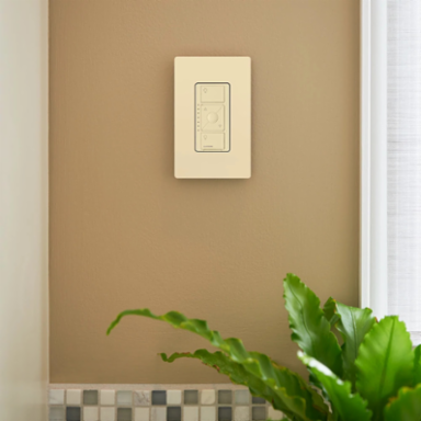 Caseta ELV+ Dimmer Switch 250W LED, White Finish, Wireless, Push Button