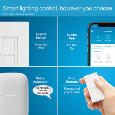 Caseta Smart In-Wall Switch Pro, 5A Lighting / 3A Fan, Ivory, Gloss Finish