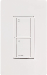 Caseta Wireless In-Wall Switch, 5A Lighting & 3A Fan, No Neutral Required, White