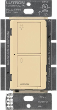 Caseta Wireless In-Wall Smart Switch, 6A Lighting, Ivory Finish